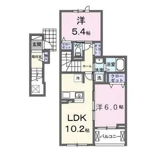 フォルトゥーナ 播磨【2階】の間取り