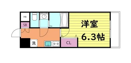 Luxe緑橋【6階】の間取り