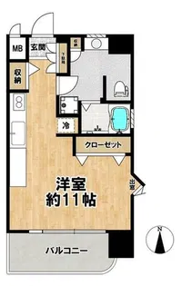 オークメゾン新神戸【804号室】の間取り