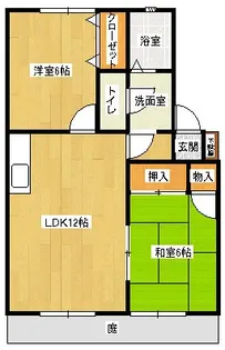 エクセル水神A棟【1階】の間取り