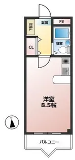 パレスオリーブ【201号室】の間取り