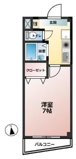 パレスブルート【1階】の間取り