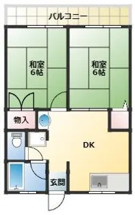 山中ハイツ【2階】の間取り