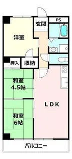 牧野プチパレス【2階】の間取り