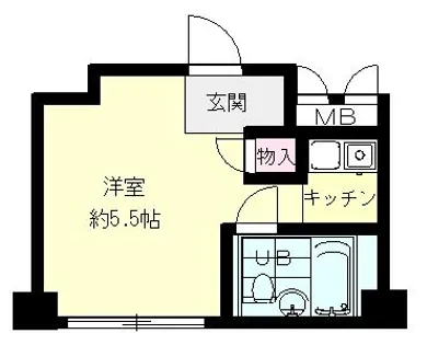 ホワイトハウス谷町【301号室】の間取り