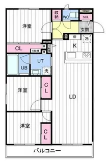 Aster宮の森【201号室】の間取り