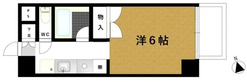 エヴァーグレイス小倉Ⅰ【103号室】の間取り