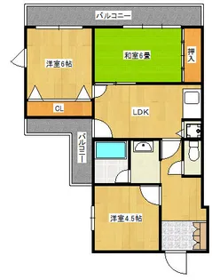 ベルドミール今川【4階】の間取り