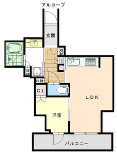 ジオタワー新町【13階】の間取り