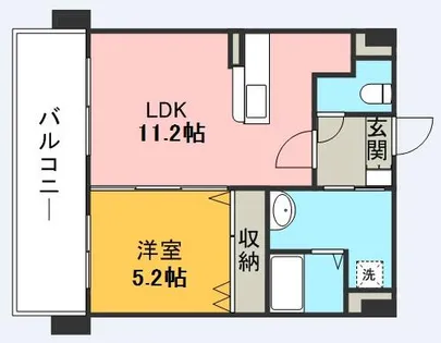箱崎なつめビル【0702号室】の間取り