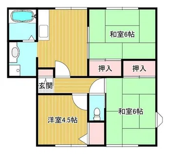 ハイツカトレアⅡ【1階】の間取り