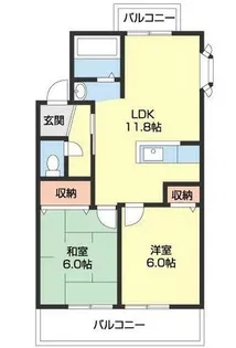 ラウンドヒル城山台【2階】の間取り