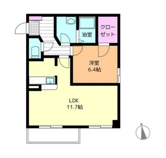 ロイヤル伊福【2階】の間取り