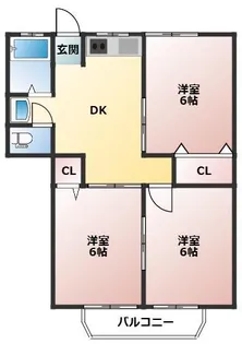 ベルク園田【2階】の間取り