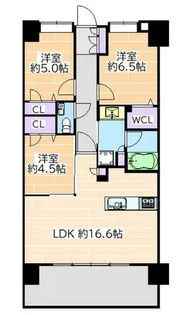 ファーネスト箱崎九大前レジスタ【2階】の間取り