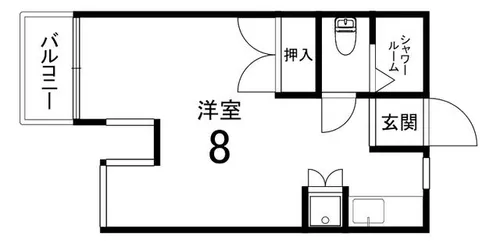 メゾンシャトレ【102号室】の間取り