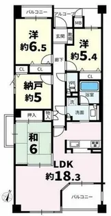 グランステイツ六甲・桜通【1階】の間取り