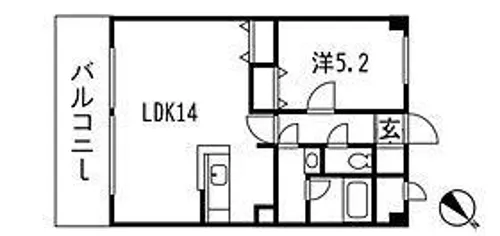 プラージュ花みずき【606号室】の間取り