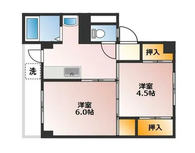 リーガルハウス小野1号棟【406号室】の間取り