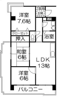 ロイヤルビレッジ山甚【101号室】の間取り