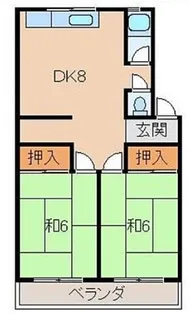 グリーンハイツ向陽【4階】の間取り