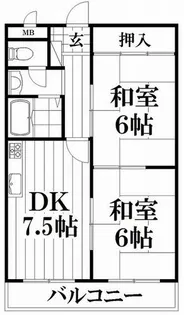 ロイヤルアパルト阪本【2階】の間取り