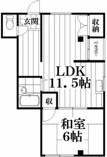 ベルデハイツ諸福【1階】の間取り
