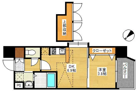 №66-6 博多ギャランティー21【3階】の間取り