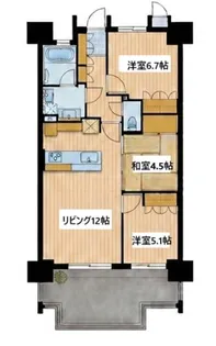 セレンシオ諏訪野アートマージュ【9階】の間取り