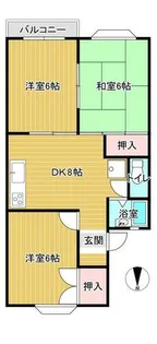 モンメゾンいかるが【202号室】の間取り