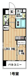 アピアランス歯大前【5階】の間取り