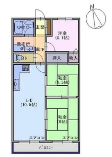 芦屋シティハイツ【204号室】の間取り