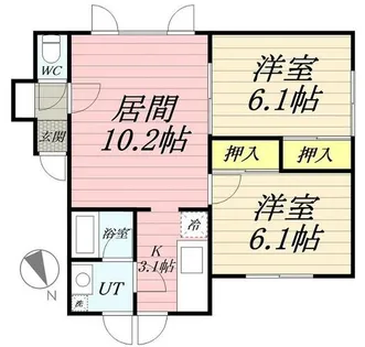 はあとふるハイツ1号館【3号室】の間取り