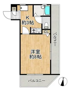 森下ハイツ【402号室】の間取り