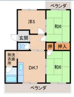 第二広田マンション【1階】の間取り