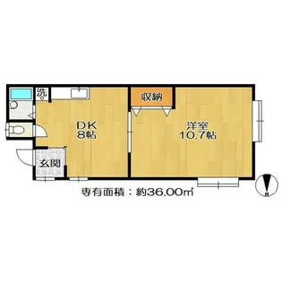キハダプレイス【2N号室】の間取り
