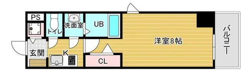 レジュールアッシュ天王寺堂ヶ芝【10階】の間取り