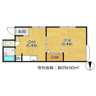 キハダプレイス【2S号室】の間取り