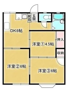 ルシェール三田B棟【1階】の間取り