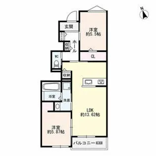 i-Maison西昆陽【105号室】の間取り