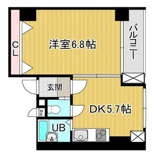 グリーンヒル鞍馬口【201号室】の間取り