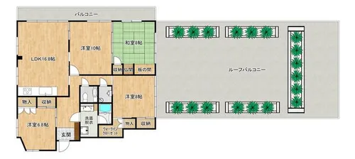 ふぁみーる志徳【501号室】の間取り