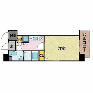 ダイナコートエスタディオ博多【1301号室】の間取り