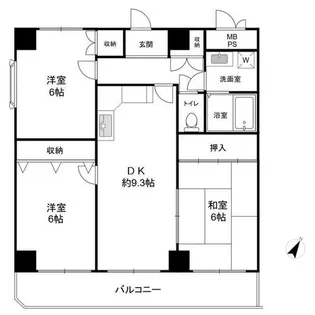 ハイツ本山【3階】の間取り
