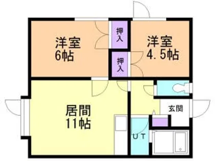 クレール・シャンブル【202号室】の間取り