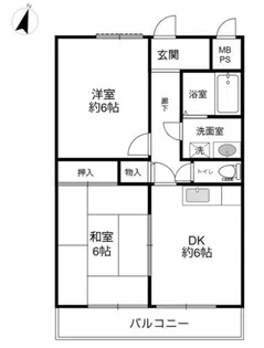 京町ハイツ【1階】の間取り