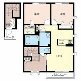 メゾン心【202号室】の間取り