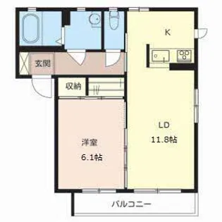 プレジール明石Ⅲ【2階】の間取り