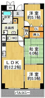 ルミエール神戸【7階】の間取り
