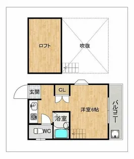 ヒルトップ飯倉A-1【106号室】の間取り